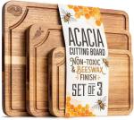 Beeswax Acacia Wood Cutting Board Set of 3