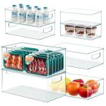 8-Pack Clear Stackable Freezer Organizer Bins