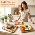 Beeswax Acacia Wood Cutting Board Set of 3