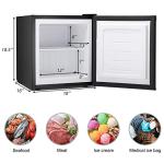 Compact Stainless Steel Mini Freezer with Reversible Door