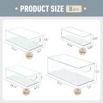 8-Pack Clear Stackable Freezer Organizer Bins