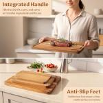 Beeswax Acacia Wood Cutting Board Set of 3