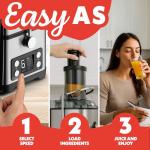 Gourmia 6-Speed Digital Juice Extractor with Chute
