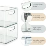 8-Pack Clear Stackable Freezer Organizer Bins