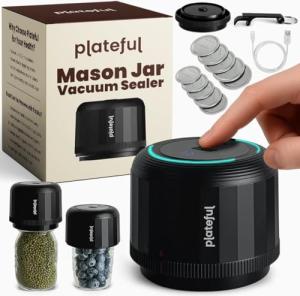 Electric Mason Jar Vacuum Sealer Kit with Lids