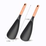Nonstick Cooking Spoon Set - Silicone and Wood