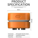 ODISTAR Mini Cordless Vacuum Cleaner for Tabletops