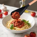 Nonstick Cooking Spoon Set - Silicone and Wood