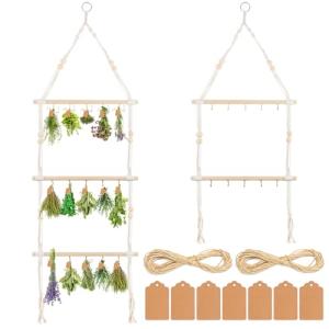 Herb Drying Rack Set with Jute Twine and Tags
