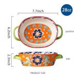 ONECCI 28oz Ceramic Casserole Dish with Handles