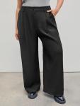 CIDER Black Wide Leg Pants for Curvy Sizes