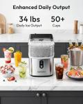 EUHOMY Countertop Nugget Ice Maker - 34Lbs/24H