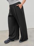 CIDER Black Wide Leg Pants for Curvy Sizes