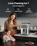 EUHOMY Countertop Nugget Ice Maker - 34Lbs/24H