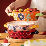 ONECCI 28oz Ceramic Casserole Dish with Handles