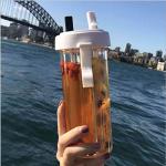 YYDSJFM Dual-Drink Camping Water Cup with Straws