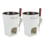 DECHOUS Chocolate Fondue Mug Set with Forks