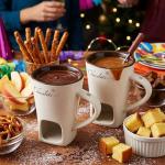 DECHOUS Chocolate Fondue Mug Set with Forks