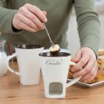 DECHOUS Chocolate Fondue Mug Set with Forks