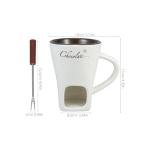 DECHOUS Chocolate Fondue Mug Set with Forks