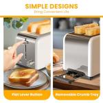Simple Deluxe 2-Slice Toaster with Wide Slot