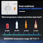 BINGERMA 6.5 Cu.Ft Glass Door Beverage Cooler
