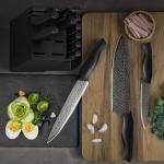 Amorston 15-Piece Kitchen Knife Set with Sharpener