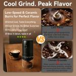 Compact Electric Burr Coffee Grinder with 40 Settings