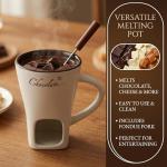 DECHOUS Chocolate Fondue Mug Set with Forks