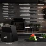 Amorston 15-Piece Kitchen Knife Set with Sharpener