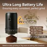 Compact Electric Burr Coffee Grinder with 40 Settings