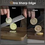 Amorston 15-Piece Kitchen Knife Set with Sharpener