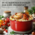 Overmont 5QT Enameled Cast Iron Dutch Oven