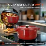 Overmont 5QT Enameled Cast Iron Dutch Oven