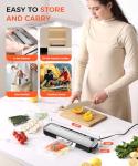 Compact Vacuum Sealer with 6-in-1 Settings and Bags