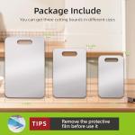 Stainless Steel Cutting Boards Set - 3 Pieces