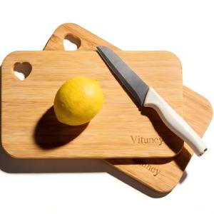 Mini Bamboo Cutting Boards – 2 Pack for Kitchen