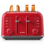 BUYDEEM Retro 4-Slice Toaster with Extra Wide Slots