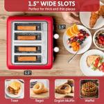 BUYDEEM Retro 4-Slice Toaster with Extra Wide Slots