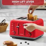 BUYDEEM Retro 4-Slice Toaster with Extra Wide Slots
