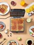 4-Slice Belgian Waffle Maker with Nonstick Plates