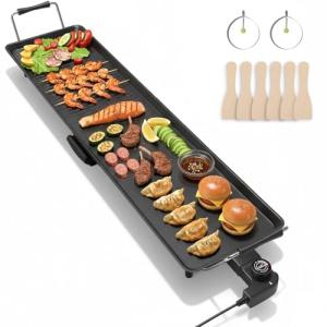 Electric Griddle & Teppanyaki Grill with Non-Stick Surface