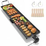 Electric Griddle & Teppanyaki Grill with Non-Stick Surface