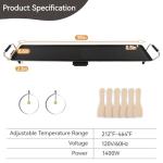 Electric Griddle & Teppanyaki Grill with Non-Stick Surface