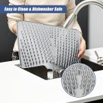 Silicone Dish Drying Mat with Drain Lip, Grey