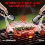 Digital Meat Thermometer with 180° LED Display