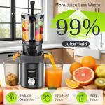 Quiet Powerful Cold Press Juicer with Wide Feed Chute