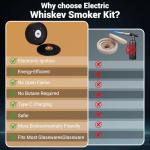 Cocktail Smoker Kit with Electric Lighter and Chips