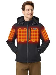 ORORO Men's Heated Jacket with 5 Heat Zones