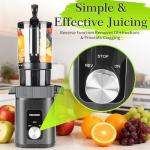 Quiet Powerful Cold Press Juicer with Wide Feed Chute